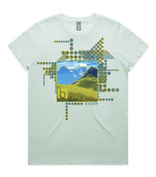DESIGN 110a Womens crew neck graphic T-shirt