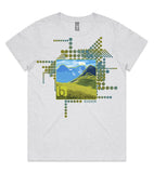 DESIGN 110a Womens crew neck graphic T-shirt