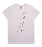 DESIGN 16b Womens crew neck graphic T-shirt