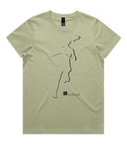 DESIGN 16b Womens crew neck graphic T-shirt