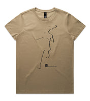 DESIGN 16b Womens crew neck graphic T-shirt